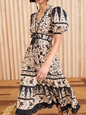 NWOT ULLA JOHNSON Annisa Dress Midi Plumeria XS $545